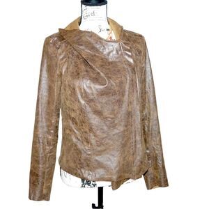 Windsor Brown Foldover Neckline Jacket, Size M